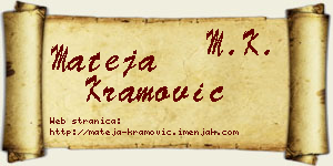 Mateja Kramović vizit kartica